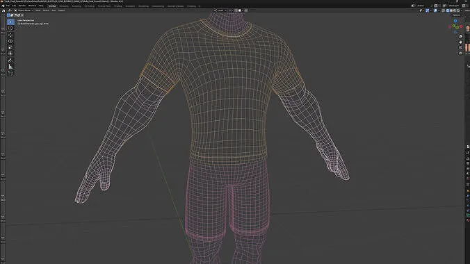 Cartoon Pixar Fitness Man mesh preview 3